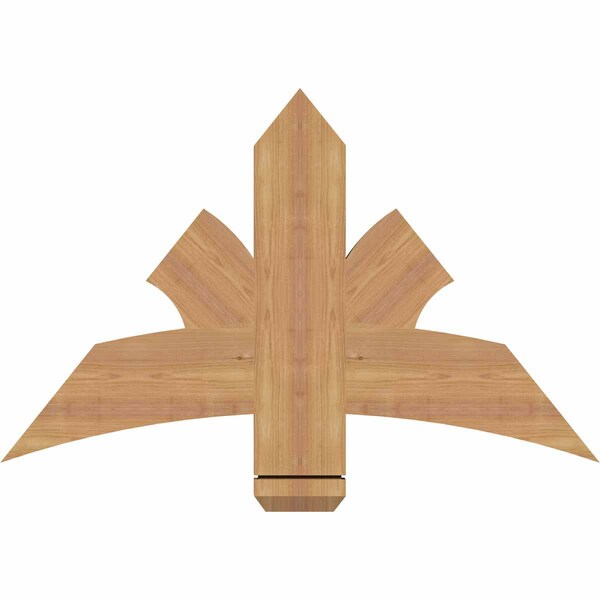 Ekena Millwork Davenport Timber Gable Bracket, Western Red Cedar, 36"W x 23"H x 1 1/2"D x 5 1/2"F, 15/12 Pitch GBW036X23X0206DAV00SWR - main